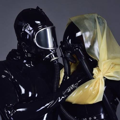 latexcrazy: Heavy Rubber morning with @matthias.wallmeier pictures of a really latex loving couple i