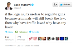 stfuconservatives:  If anyone tries the “well criminals don’t follow laws” gun apologist bullshit on me, I will end you. Reports are saying the shooter obtained the gun legally. Almost all of the mass shootings this year were carried out by automatic