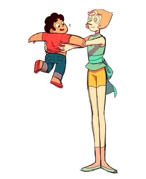 s0lsticedraws:  Steven seems to like being carried so I drew this (Lmk if u want me to do this again but with suf steven!!) 