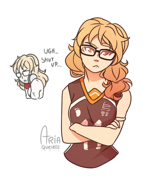 ariaqueiroz:More Haikyuu genderbender! This time we have Tsukki and Yamaguchi!