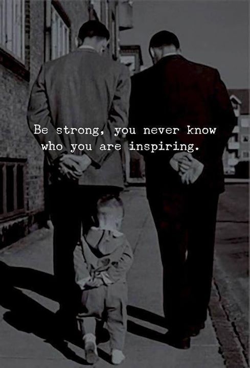 thinkpozitiv:  Be strong. You never know who you are inspiring. http://bit.ly/2U8xjkm