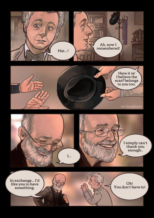 fuckyeahgoodomens: pelcron:   Lost Hat (A short comic)    This was the scene that inspired me to dra