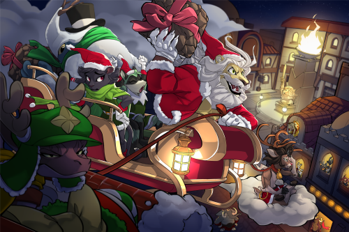 Holidays art for Rivals of Aether! Happy Holidays. everyone. :)