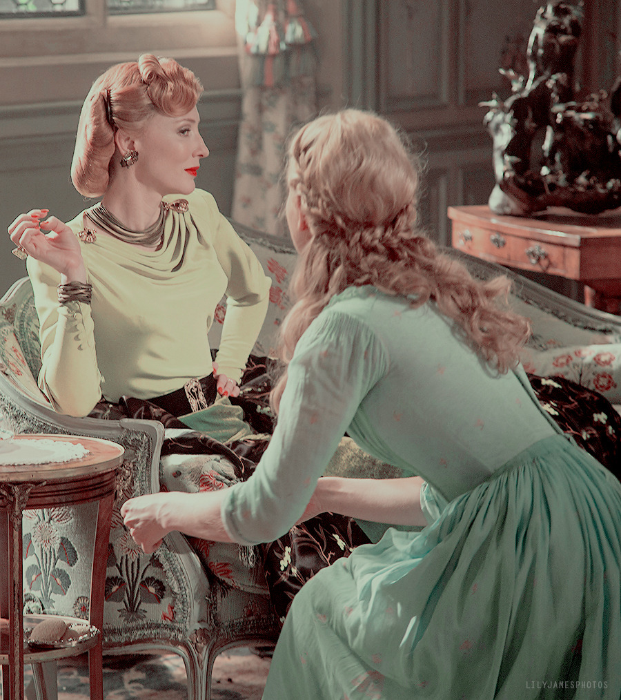 lilyjamesphotos:  Lily James and Cate Blanchett as Cinderella and Lady Tremaine,