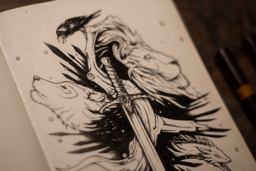 pixalry:  Game of Thrones Moleskin Sketches - Created by Viplov Singh