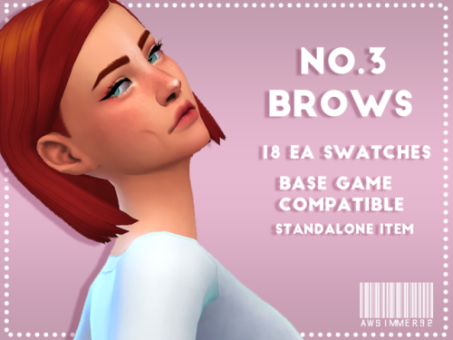 awsimmer92: Brow Set! I have been in the need of some new brows so I decided to make some! DOWNLOAD 