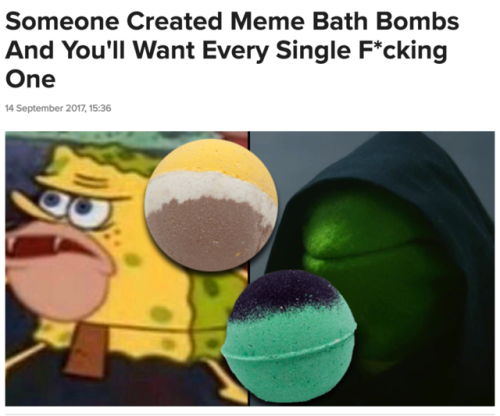 celestialteabag:dream-to-meme:glasslovers:danktankco:Someone created meme bath bombs and you’l