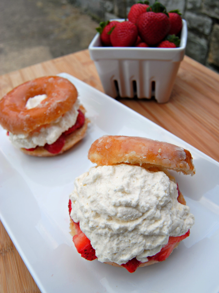 sweetoothgirl:    Glazed Donut Strawberry Shortcake   