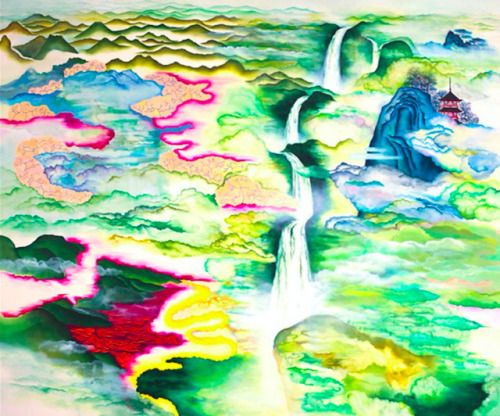 Katy Lynton Waterfall of Celestial Realms, 2009 Oil on canvas