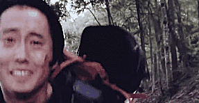 maggiegrheene:  Glenn &amp; Maggie being adorable little cutie pies without a