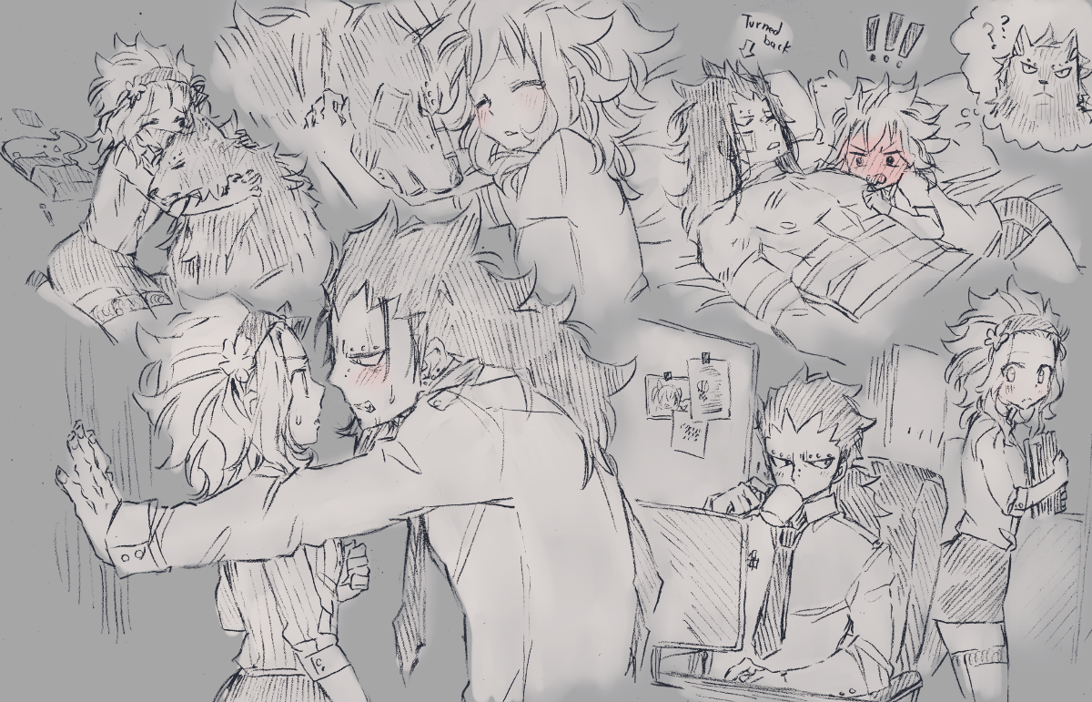 inksterlol:  dancingani:  rboz:  Gajevy Werewolf AUIn which Levy and Gajeel work