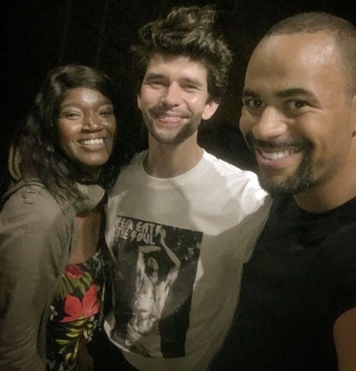 unabellaavventura: Ben with the fantastic Obi Ugoala and Rachel John, from “Hamilton”…