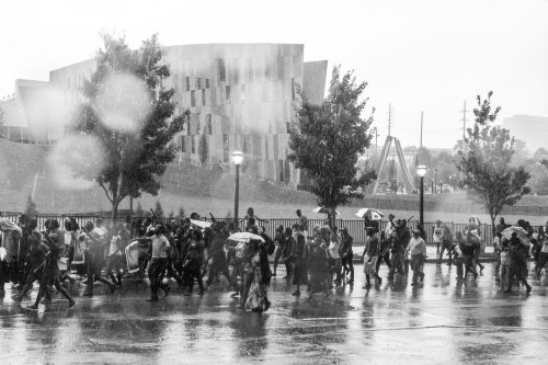 candidinatlanta:  “As the protesters marched through the streets, it began to storm. Every time the thunder crashed, the protesters would cheer louder and louder. It seemed as if mother nature herself were cheering them on..” 