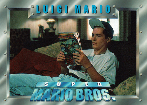 thevideogameartarchive:04 - Luigi Mario‘Super Mario Bros. The Movie’ Collector CardGamepro cameo!