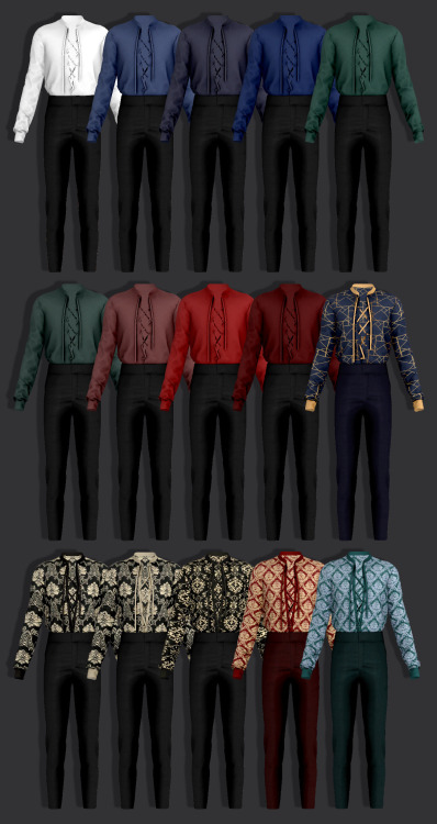 [sudal] x shirt & pant remake▶ All lod▶ Specular Map▶ 15 Swatch♥ Thanks for all CC creators ♥▶ D