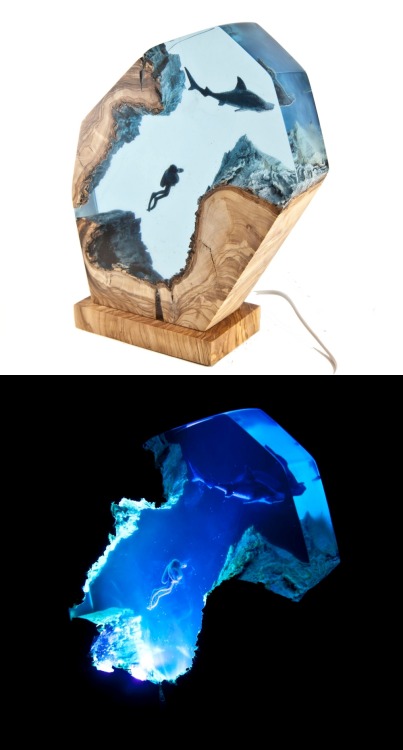 sosuperawesome: Wood and Resin Lamps and Sculptures Dada Atolye on Etsy