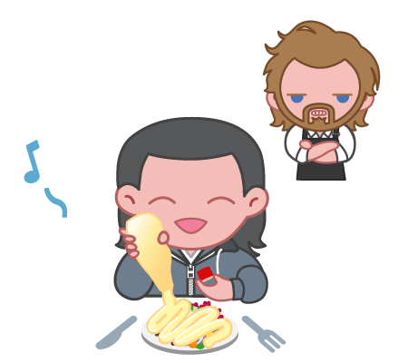 mayo-scribbles:Tom: ( ˘ⅴ˘ )⊃Loki: Mayonnaise is great on salad. Ehehehe!