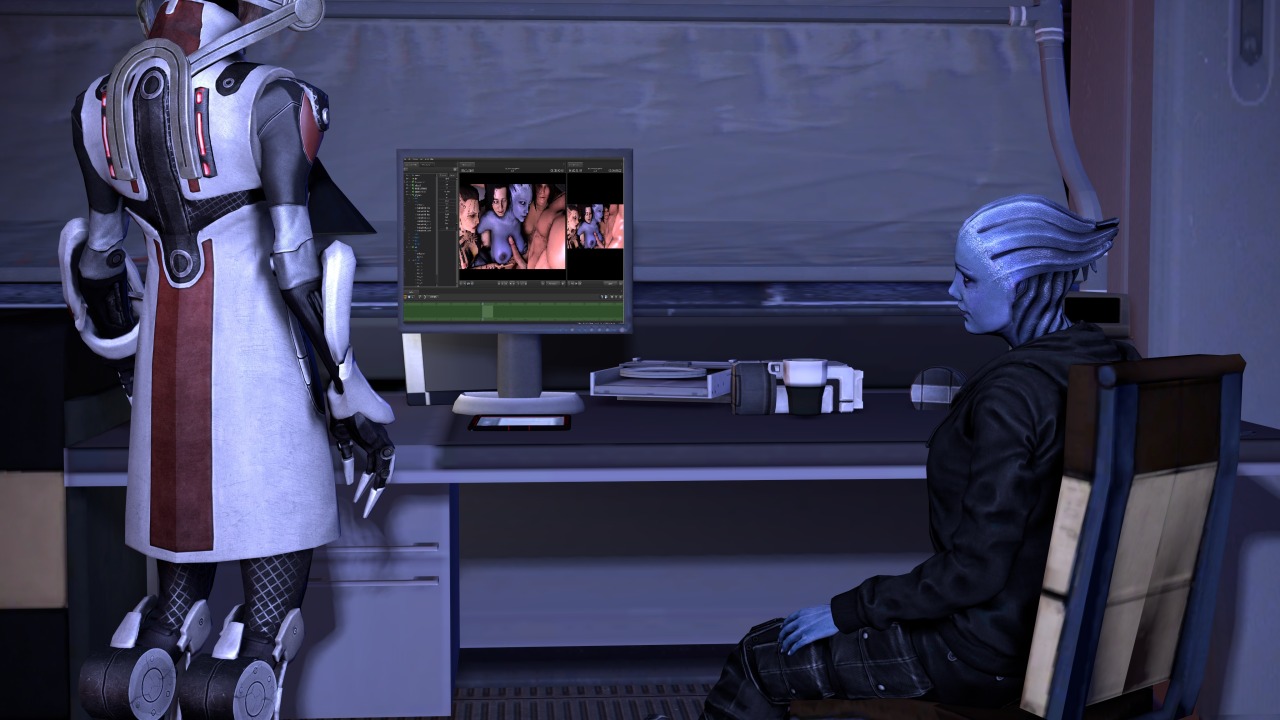 ginkasu:  Liara’s backdoor, Krogan cumshots, catsuit assjobs and licking asses