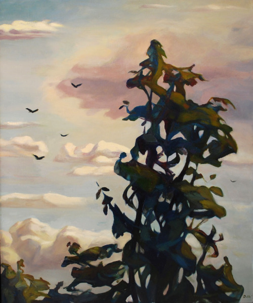 Biruta Delle (b.1944) - Portrait of a Tree. Peace. 2014. Oil on canvas.