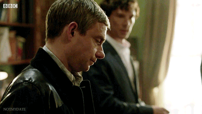 notmydate:In which John surprises Sherlock with his badassery.Oh! I just realized how parallel this 