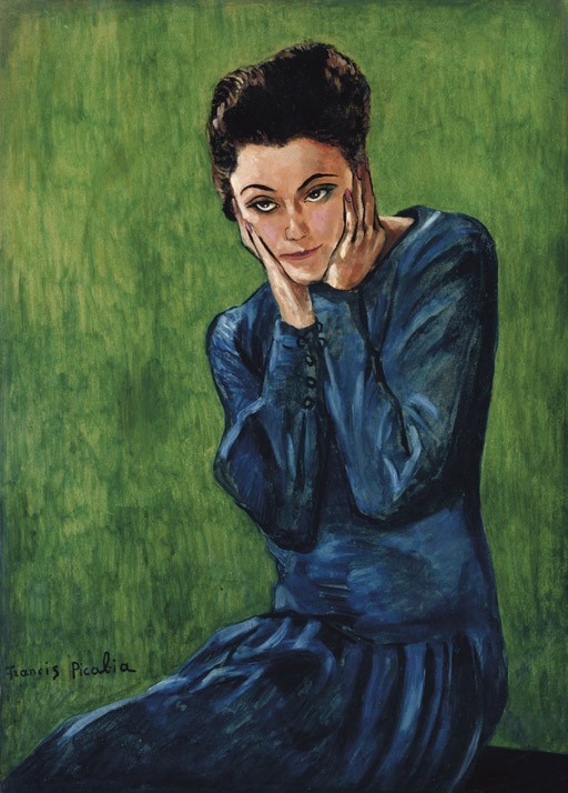 amare-habeo:  Francis Picabia (1879-1953) Woman on green background (Femme sur Fond