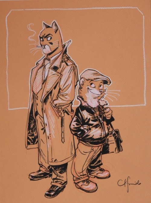 Guarnido - Blacksad - Sketch 1 par Juanjo Guarnido - Oeuvre originale Original blacksad art by Juanj