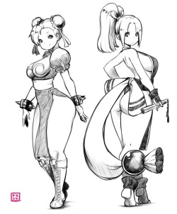 kenron-toqueen:  Chun Li & Mai Shiranui,