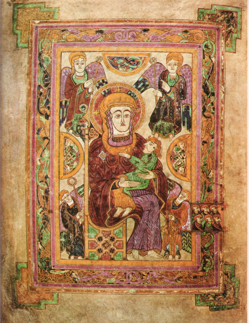 Madonna and Child.  Book of Kells, folio 7v.  8th century CE.