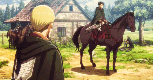 stoned-levi:reiner—braun:Levi knows what to do.HOW DOES HE EVEN GET ON THAT HORSE HE’S SO PRESH
