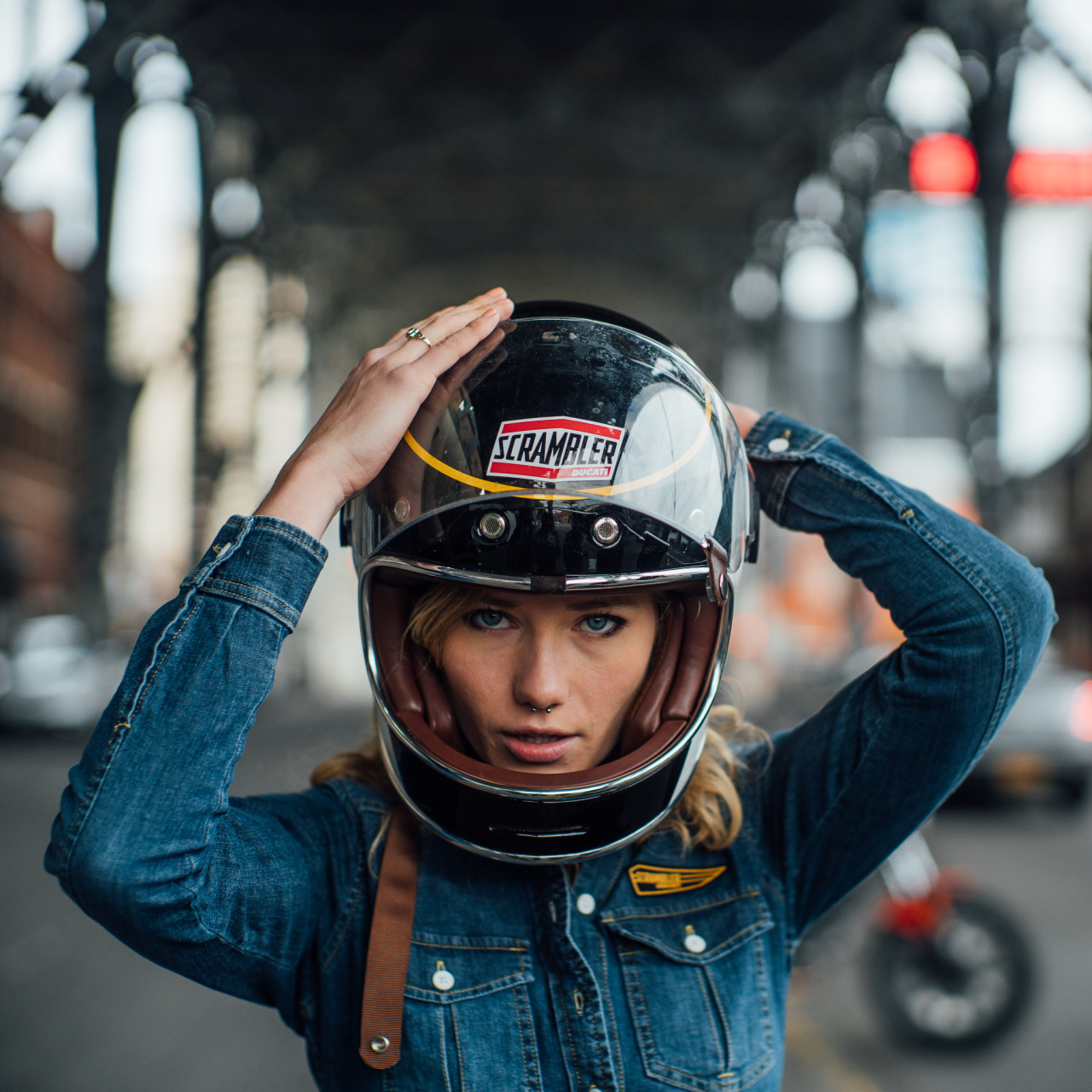 scramblerducati:  All eyes on me. New York wandering with Dave Krugman &amp;