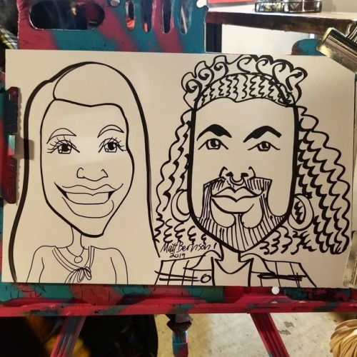 Doing caricatures at the  Pancakes & Booze Art Show tonight.  Got some paintings up and handing out stickers.      #art #drawing #caricatures #painter #caricature  #artistsofinstagram #artistsontumblr #paintersofinstagram #worksonpaper #livedrawing