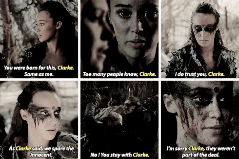 dreamaboutlifeagain:It might have been a phrase that meant something to Lexa, words she said over an