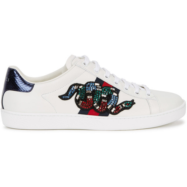 gucci embellished trainers