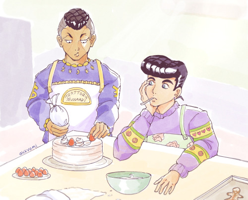 akkyomi:HAPPY JO-LIDAYS @pageofminds !!!Okuyasu is a true artist, but Josuke is more interested in e