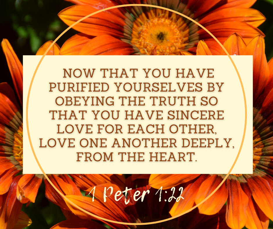 Let us love love each other right for God has perfected us in love. For ...