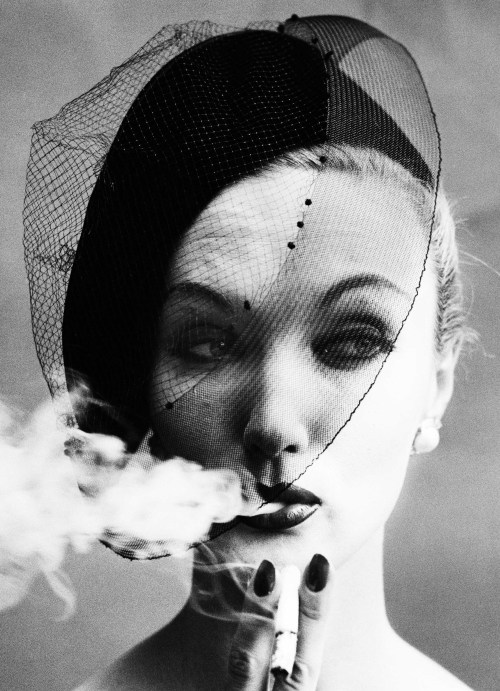 Smoke + Veil, Paris(&ldquo;Vogue&rdquo;), 1958William Klein (American; 1928– )Gelatin silver printMo
