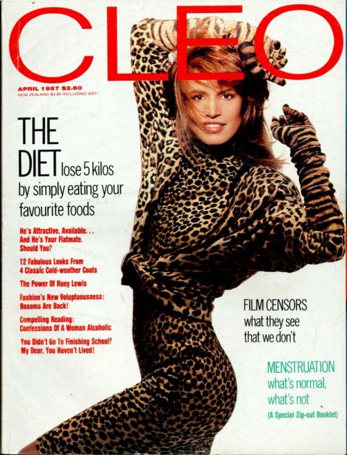 Cover Of CLEO Magazine With Molly Culver, April 1987