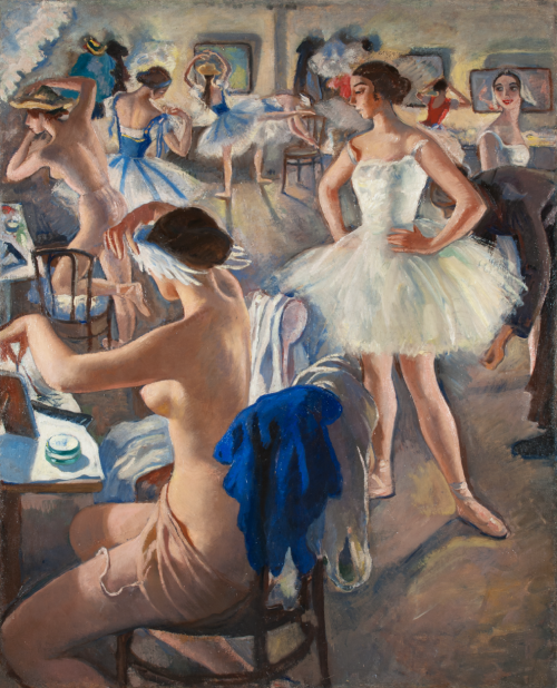 justineportraits:Zinaïda Serebriakova    Dans le Vestiaire du Ballet du Lac des Cygne