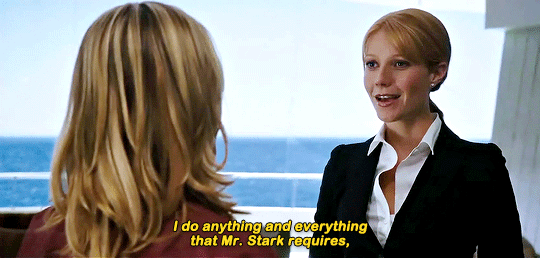 mollyamory-again: goldenats:  stars-bean:  “You must be the famous Pepper Potts.”“Indeed