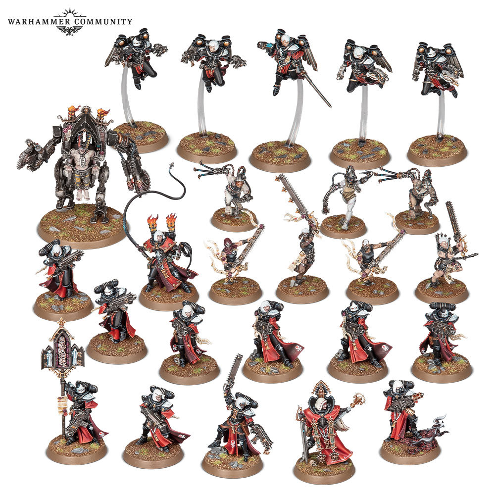 • 1x Canoness
• 10x Battle Sisters
• 5x Seraphim
• 1x Repentia Superior
• 4x Repentia
• 3x Arco-flagellants
• 1x Penitent Engine
• Exclusive Edition of Codex: Adepta Sororitas
• Adepta Sororitas Datacards
• 12x Dice
• 1x Adepta Sororitas Transfer...