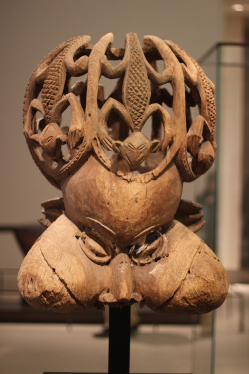 Wooden royal tukah mask of the Bamendou region/village grouping, in the northwestern part of present