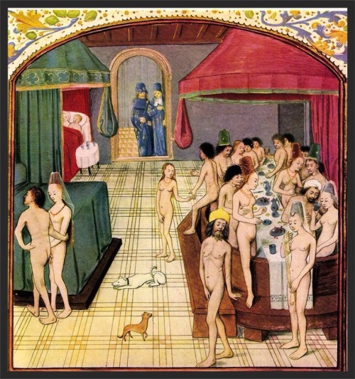 medieval-women: The Public Bath House The time and effort involved in preparing hot baths made solit