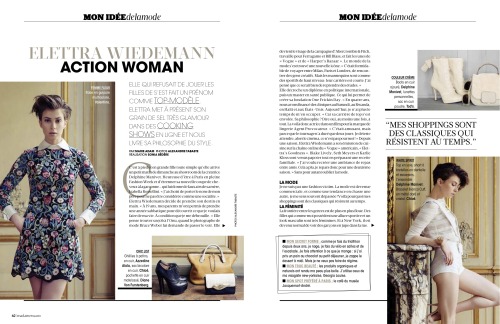 Madame Figaro - Mon Idée de la Mode - Elettra Wiedemann - November 2013 