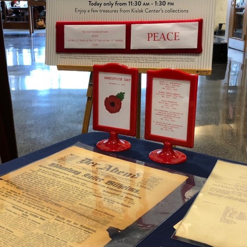 In honor of Veterans Day the Special Collections Processing Center’s Pop Up Exhibit Series *History: