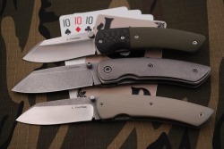 sharpbrighttactical:  A trifecta of badass, by Les Voorhies custom knives.
