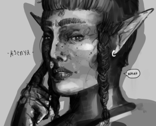 k-botus: raviollies elf babe from the Witcher I can’t resist sketching elves?? especially ones with 