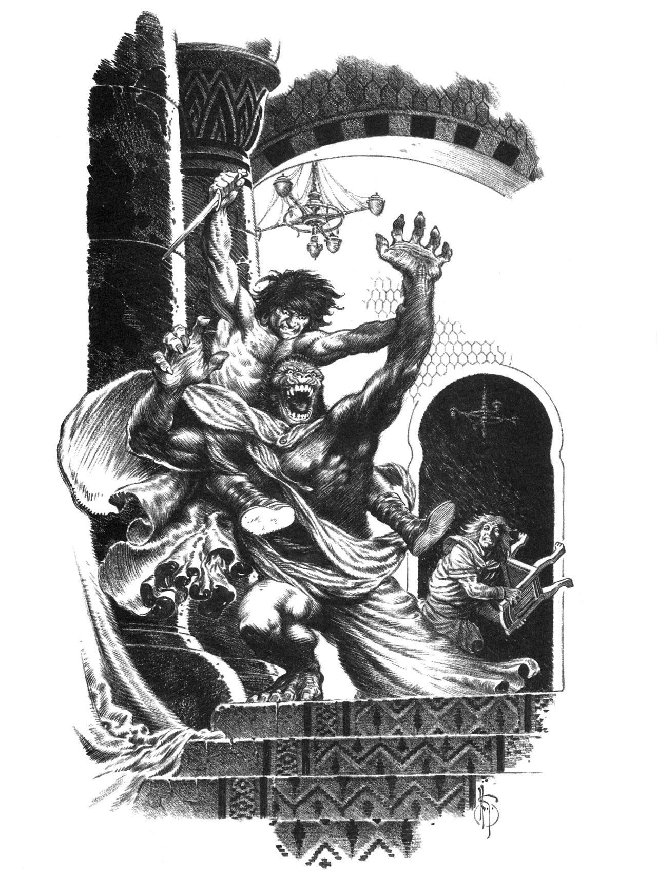 Some of Mark Schultz’s illustrations for Del Ray’s “The Coming of Conan The