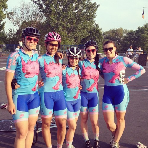jennordhem: All the Pink Rhino ladies made it out to the track tonight! #twilightseries #pinkrhinora
