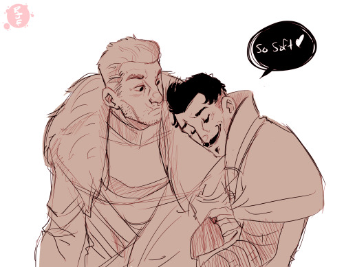 starfleetspectre:dorian admiring that feather boa thing of cullensi bet it’s made out of rooster fea