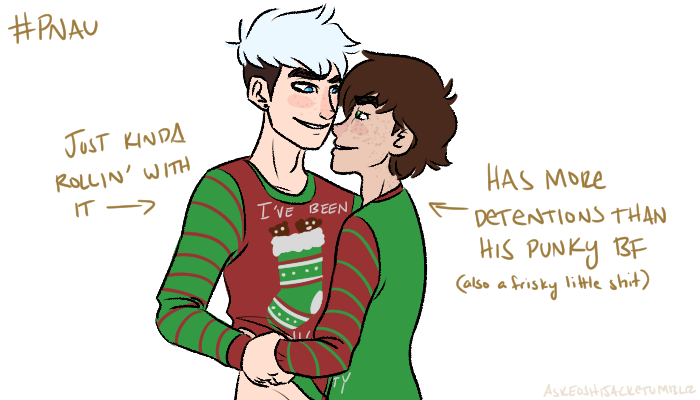 askeoshijack:  The whole collection of my AU Hijack couples and holiday sweaters.